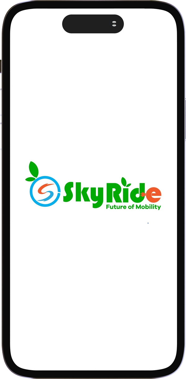 Sky eRide app splash screen showing the SkyRide logo